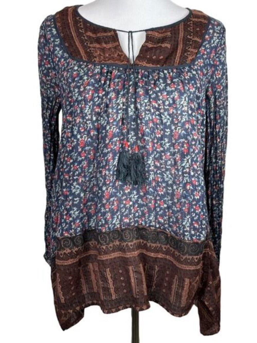 Free People Oversized Tunic Blouse, Small